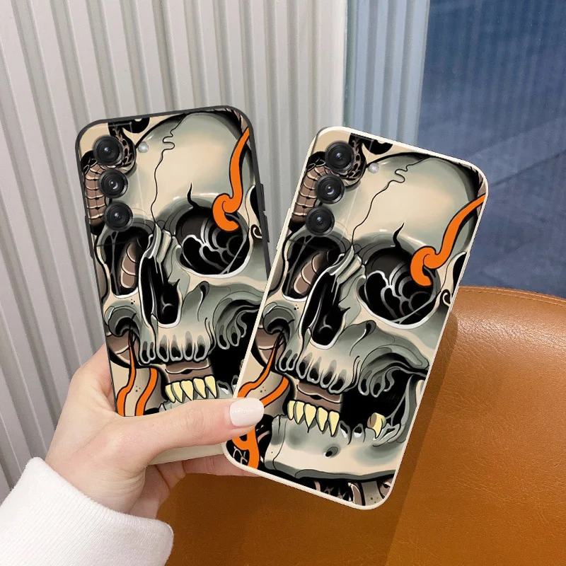 

Trendy Skull Silicone Case For Samsung Galaxy S21 S20 FE S10 S10e Note 20 ultra 10 9 Plus Pro Ultra Thin Soft Phone Cover Case