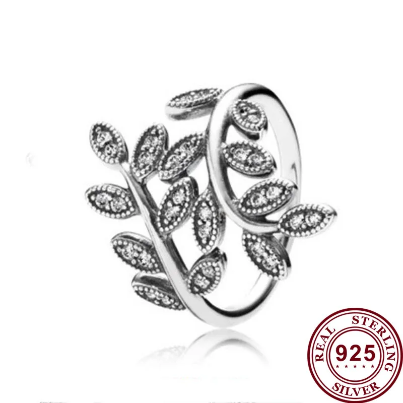 

Original 925 кольцо Silver Pan Ring New Elegant Leaf Fold Pan Ring For Women Wedding Party Gift Fashion Jewelry