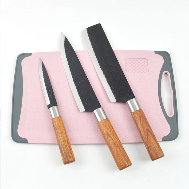 

High Carbon Steel Knife Forged Hammer Chopping Knives Stainless Steel Nakiri Vegetables Meat Cleaver Japanese Cutlery Knife