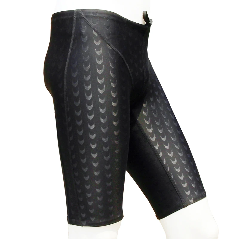 

Professional Men Competitive Swim Trunks Shark Skin Swimwear Brand Solid Jammer Swimsuit Fifth Pant Plus Size XL-5XL