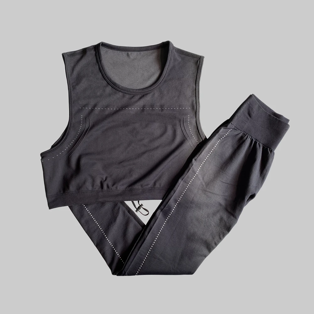 Yoga Set Seamless Sport Set Women Fitness Gym Set Workout Clothes Women Drawstring Sports Top Seamless Leggings Women Tracksuit