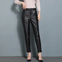 spring autumn ol elegant sheepskin leather pencil pants high quality genuine leather pants a130
