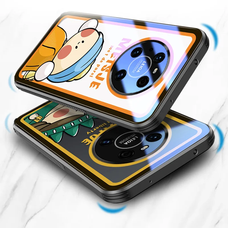 

ASINA HD Transparent Tempered Glass Case For Huawei Mate 40 Pro Cartoon Cover For Huawei Mate 30 20 Pro Capa Funda Liberty