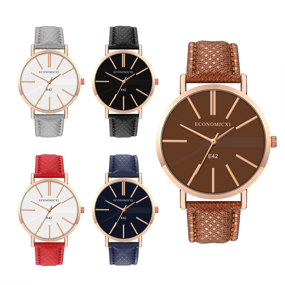 Women Watches Brand Quartz Ladies Watch Top Luxury Wristwatch Red Leather Strap Female Clock Fashion Dress Relojes Para Mujer | Наручные