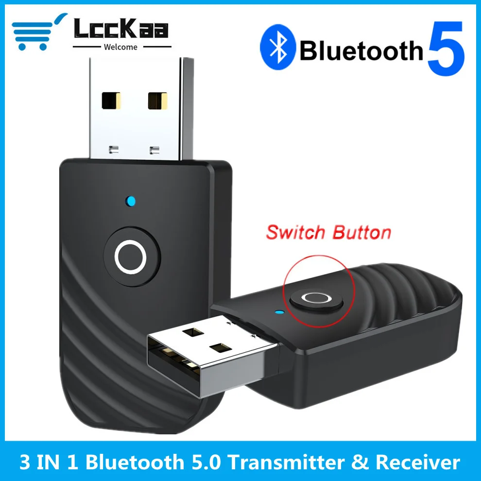LccKaa 3 в 1 Bluetooth 5 0 аудио приемник передатчик 2 USB компьютер ТВ адаптер автомобильный