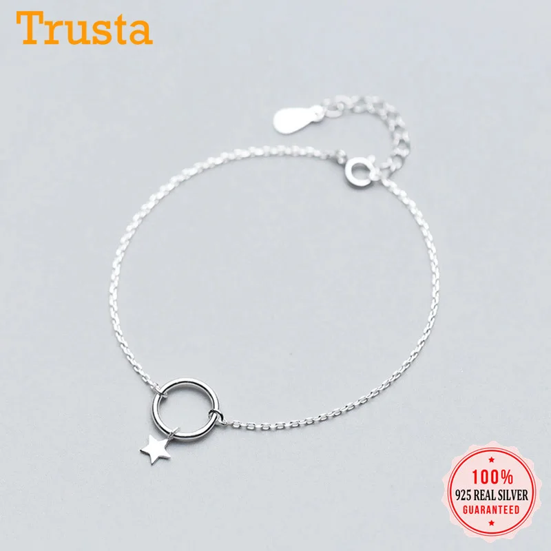 Trusta 100% 925 Модные женские ювелирные изделия из твердого стерлингового серебра