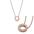 Новый 2020 Подпись Роза Проложить Кольцо с подвеской в форме сердца, Кристальные ожерелья для женщин, модное ожерелье с кулоном в виде месяца, ювелирное изделие, подарок