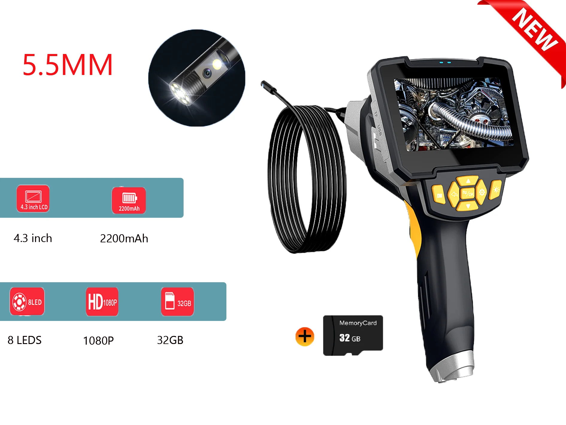 Новая гибкая камера с двумя объективами вращение изображения на 360 ° жесткий