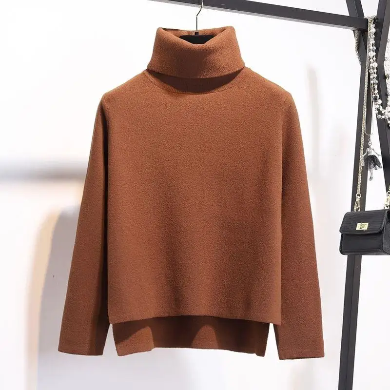 Комплекты из 2 предметов однотонные женские свитера с высоким воротом пуловеры