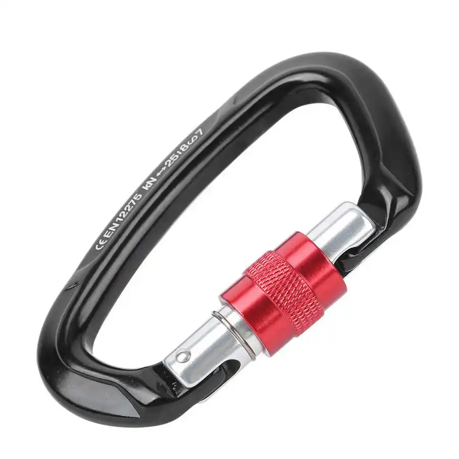 Профессиональный Карабин D форма 25KN карбинер Ключ Крючки скалолазание