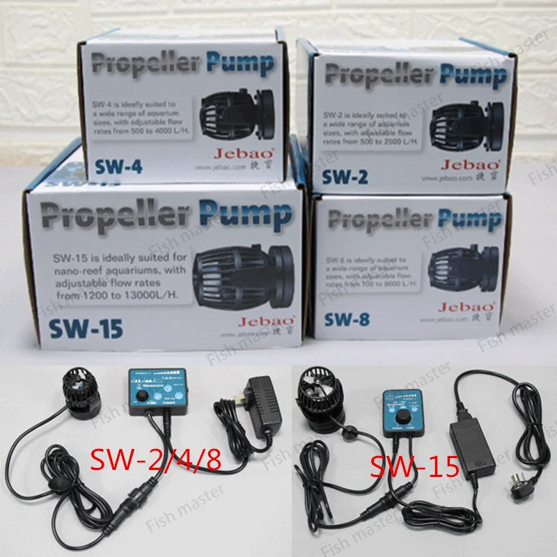 Новый Jebao wavemaker SW 2 4 8 15 морской аквариум Беспроводной создания волн коралловых