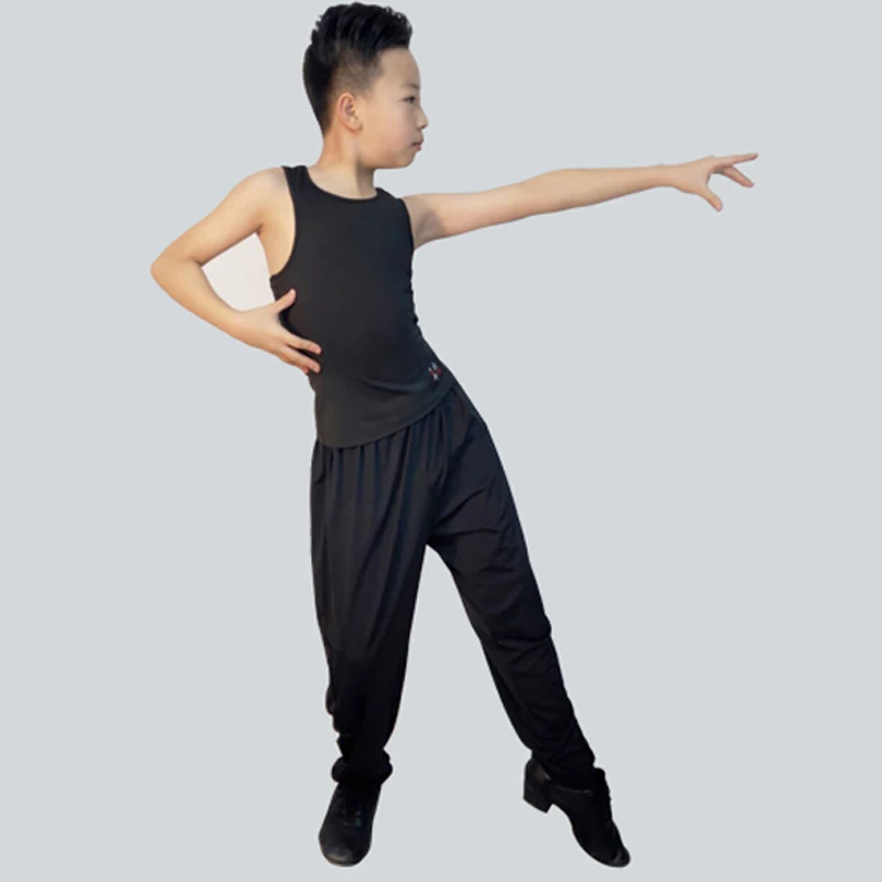 New Children's Latin Dance Clothes Black Pants Kids Practice Wear ChaCha Rumba Jogger Pant Ballroom Competition Trousers |