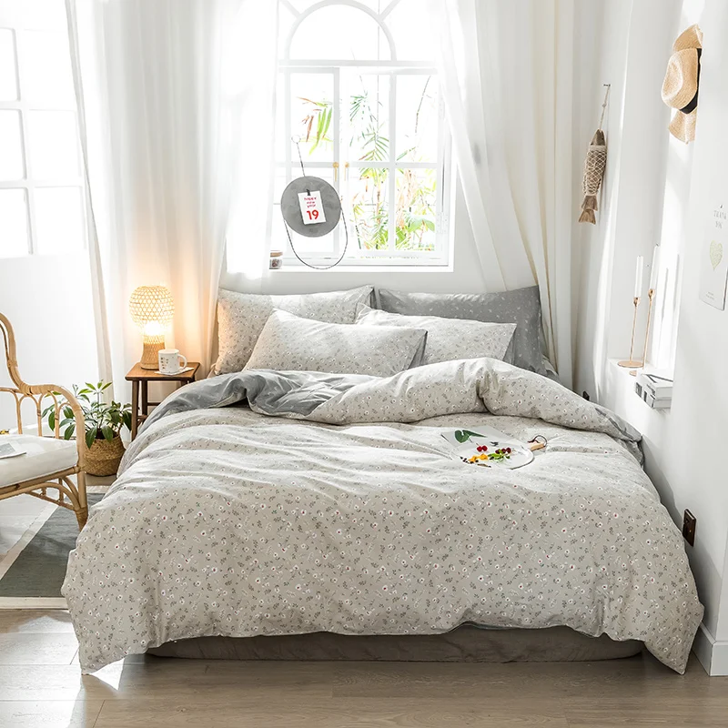 100% хлопок мягкая простыня пододеяльник набор Реверсивный комфортный чехол