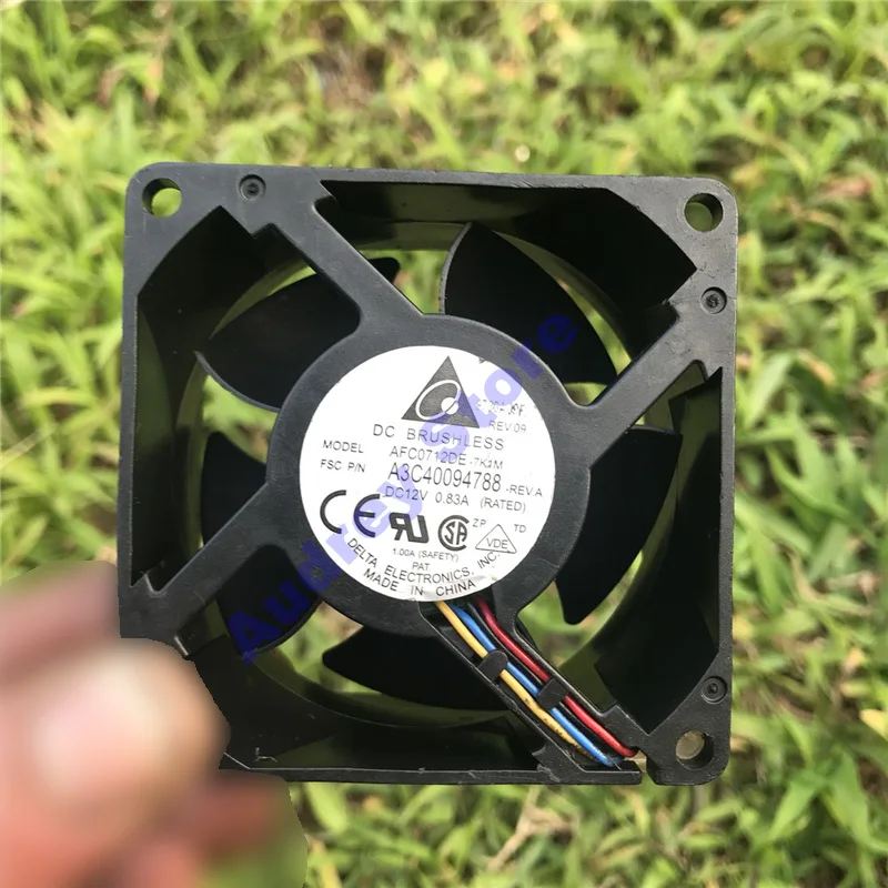 Оригинальный Дельта AFC0712DE DC12V 0.83A 7 см 7038 двойной шариковый подшипник 4-провод PWM