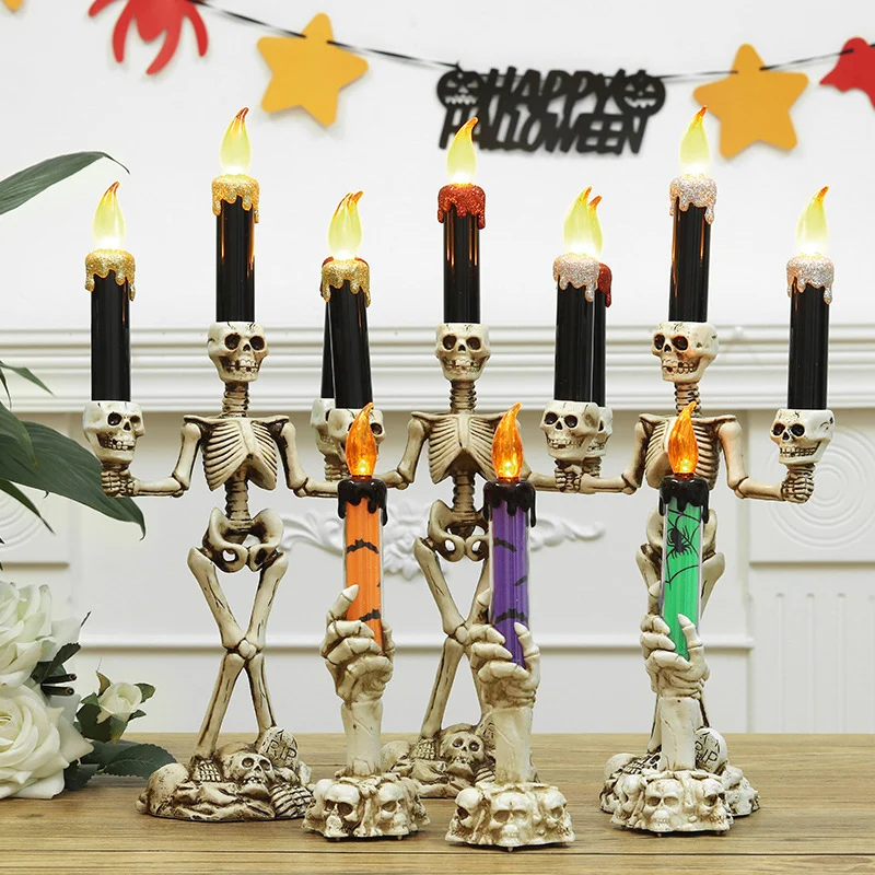 Хэллоуин декоративные лампочки макет сцены аксессуары смолы череп лампы в форме