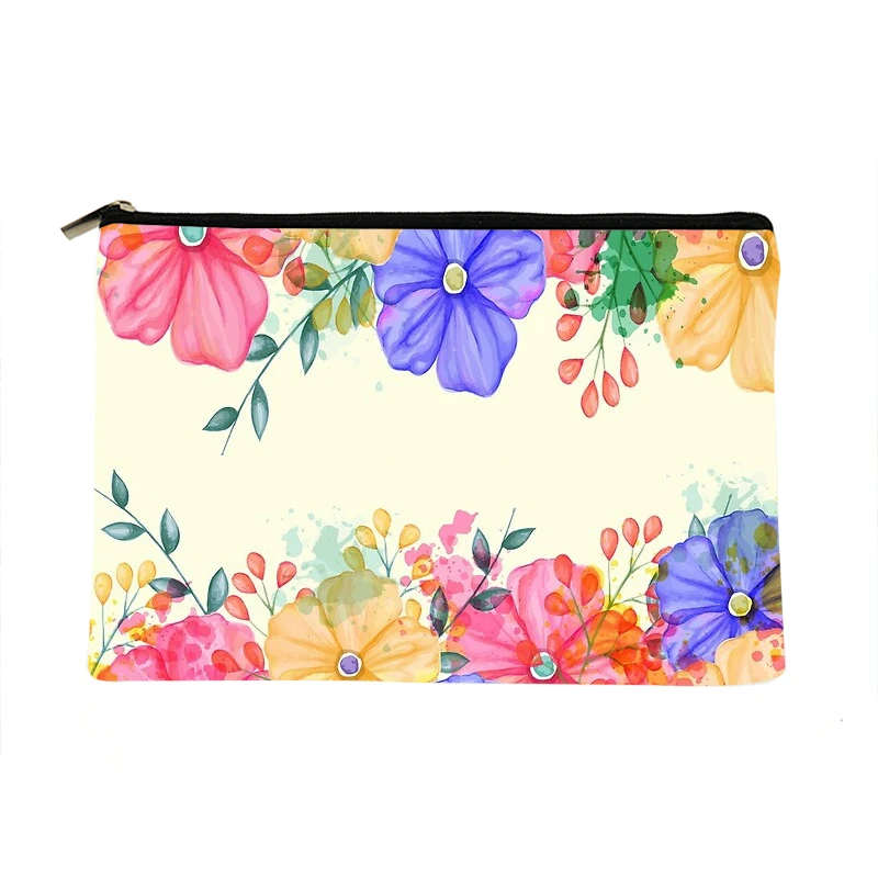 

Women Spring garden Printed Make up bag Fashion Women Cosmetics Organizer Bag for Travel Colorful Storage Bag for Lady Bag