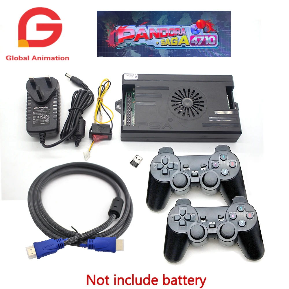

2 Player 3D Pandora Game Saga 4710 in 1 Box Kit Arcade Game Console PCB Video support 3p 4p 3d games