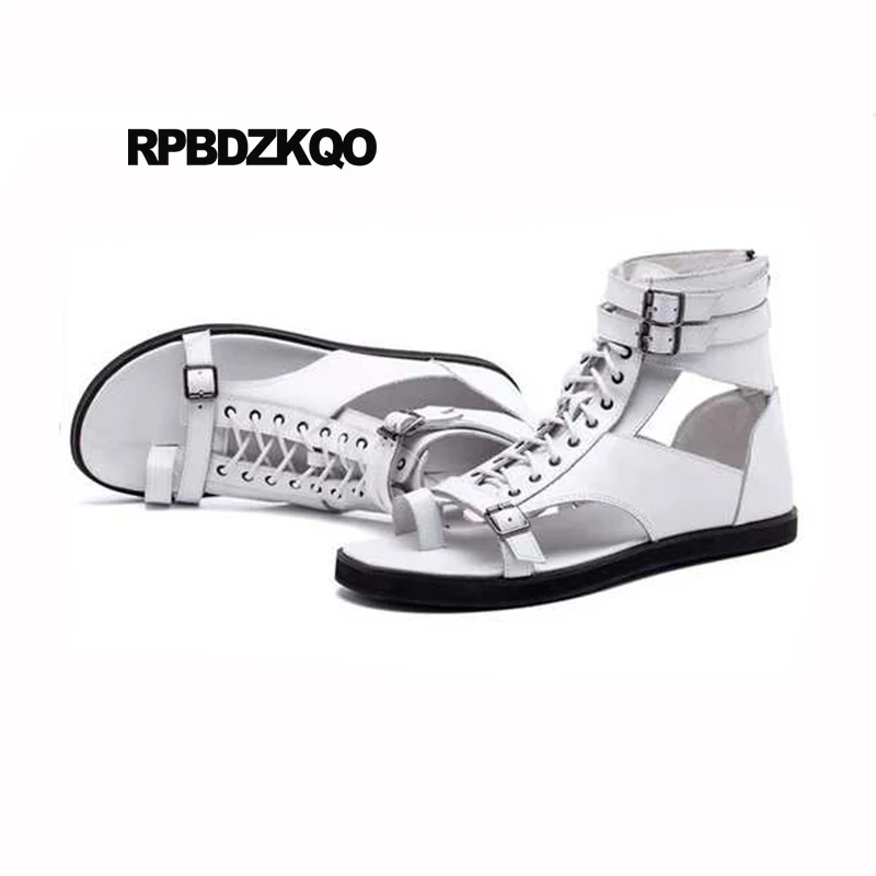 сандалии плоские лето Настоящая кожа повседневная ботинки открытый носок