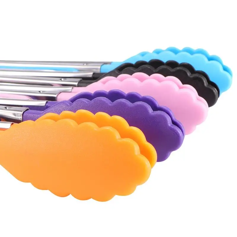 Силиконовые кухонные щипцы из нержавеющей стали зажим для барбекю столовые