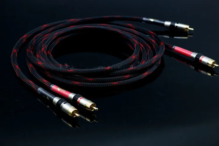 Двойной аудиокабель lotus head HiFi hi end hiend RCA сигнальный кабель усилитель CD