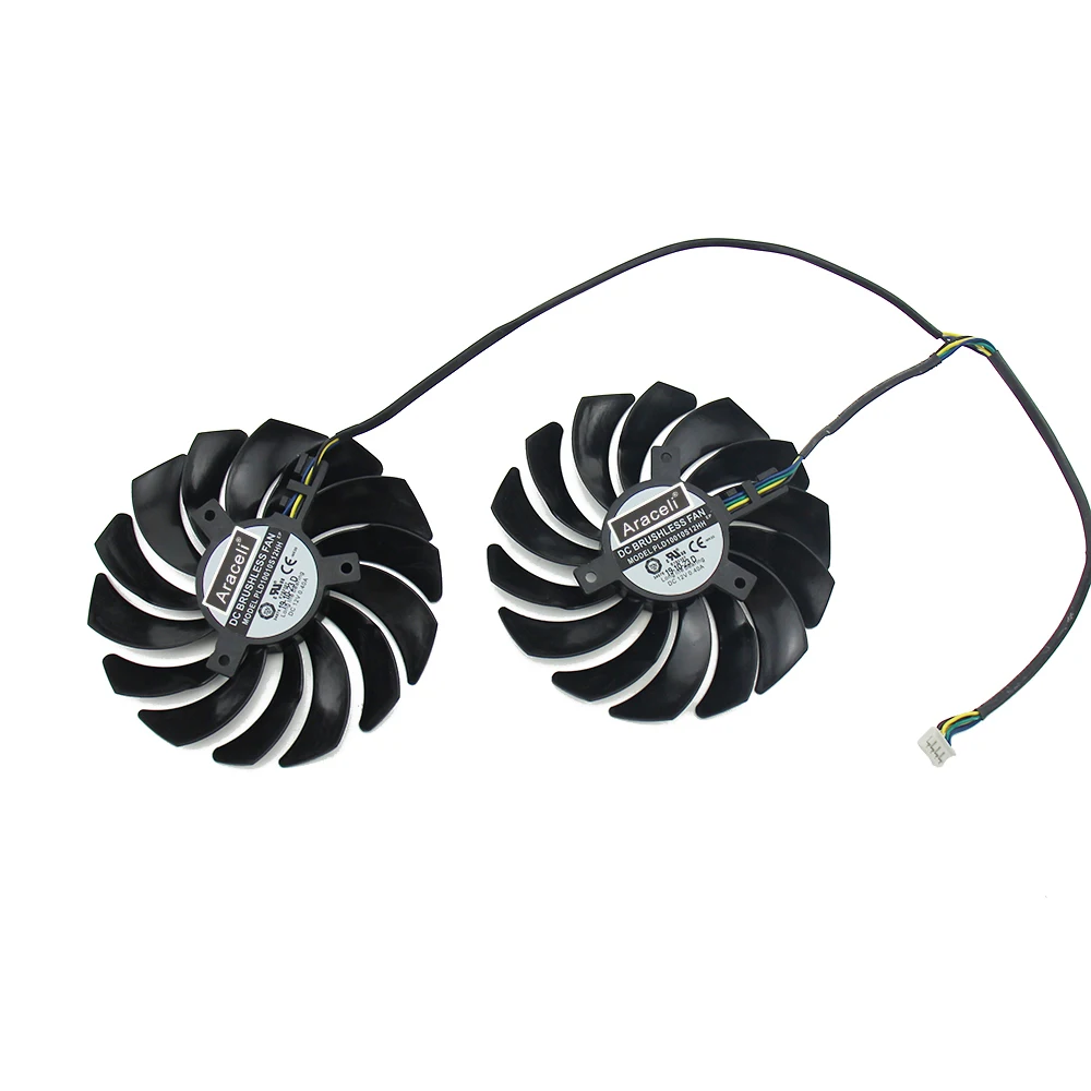 Вентилятор охлаждения для игровой видеокарты MSI Radeon RX 5600 5700 XT 2 шт./лот PLD10010S12HH RX5700