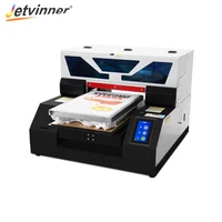 jetvinner automatic a3 t shirt flatbed dtg printer with touch screen printing machine for textile tshirt canvas bags dtg printer