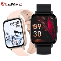 lemfo smartwatch men women bluetooth call smart watch 2021 custom watch face heart rate blood pressure fitness tracker watch