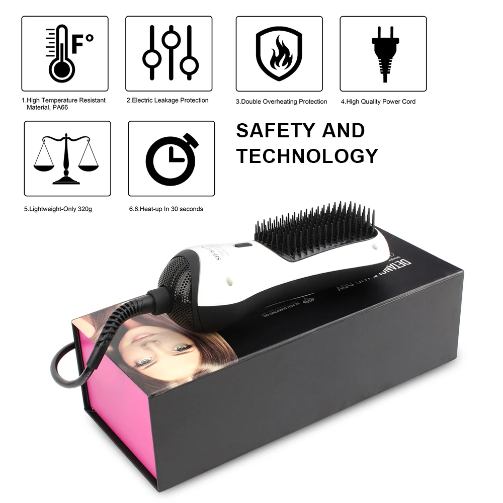 

Electric Hair Straightener Smoothing Brush Hot Comb Dryer Styler Straightening Iron Hair Styling Tools Flat Iron