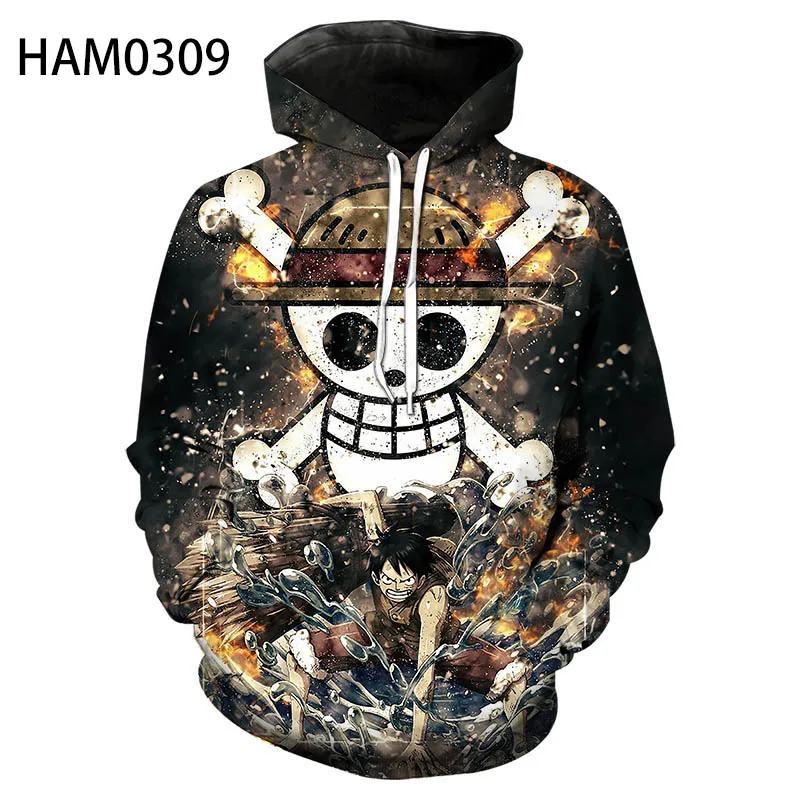 

Худи Luffy мужское цельное с аниме-принтом, Модный свитшот с 3d принтом, худи в стиле хип-хоп, на осень