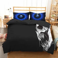 bed coverlet 3d blue scary skull printed duvet cover set home textiles with pillowcases for adult king singe size