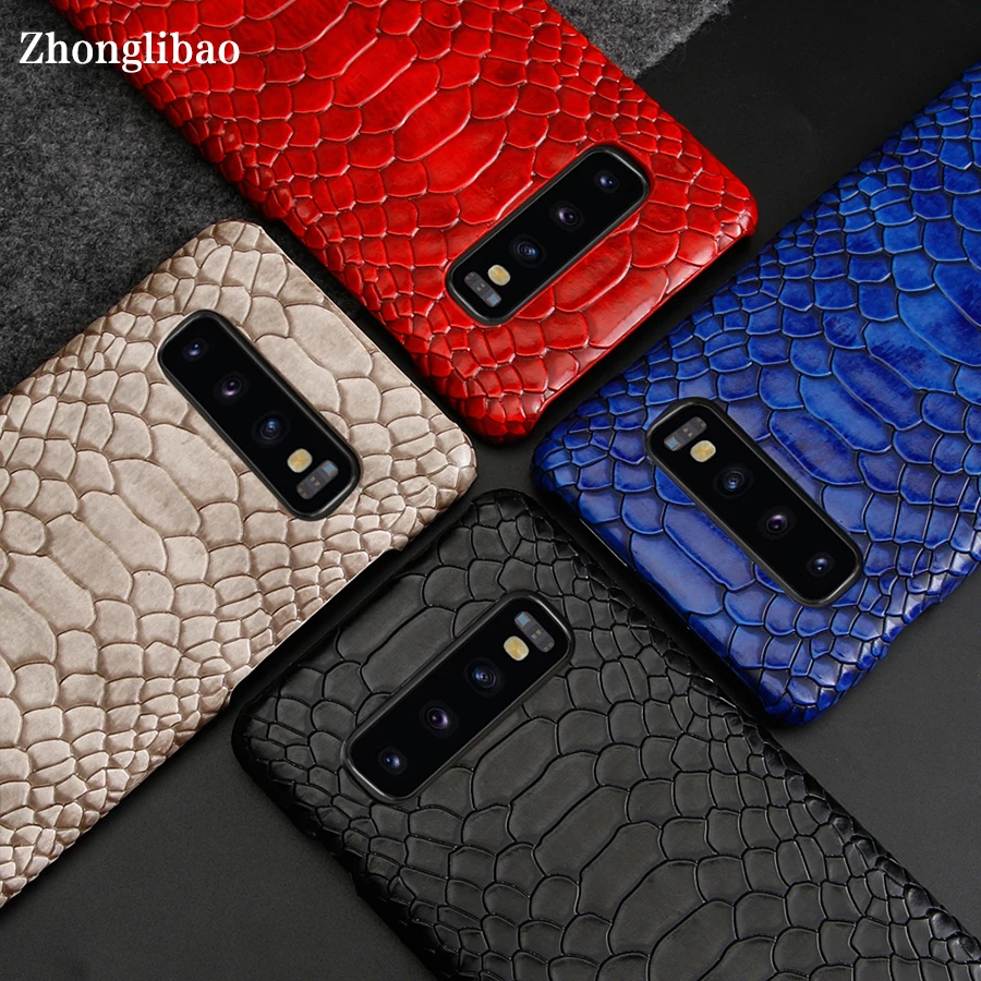 Роскошный чехол из змеиной кожи для samsung Galaxy S10 S9 Plus S10e Note 10 9 8 ударопрочный жесткий чехол для samsung S10 Plus