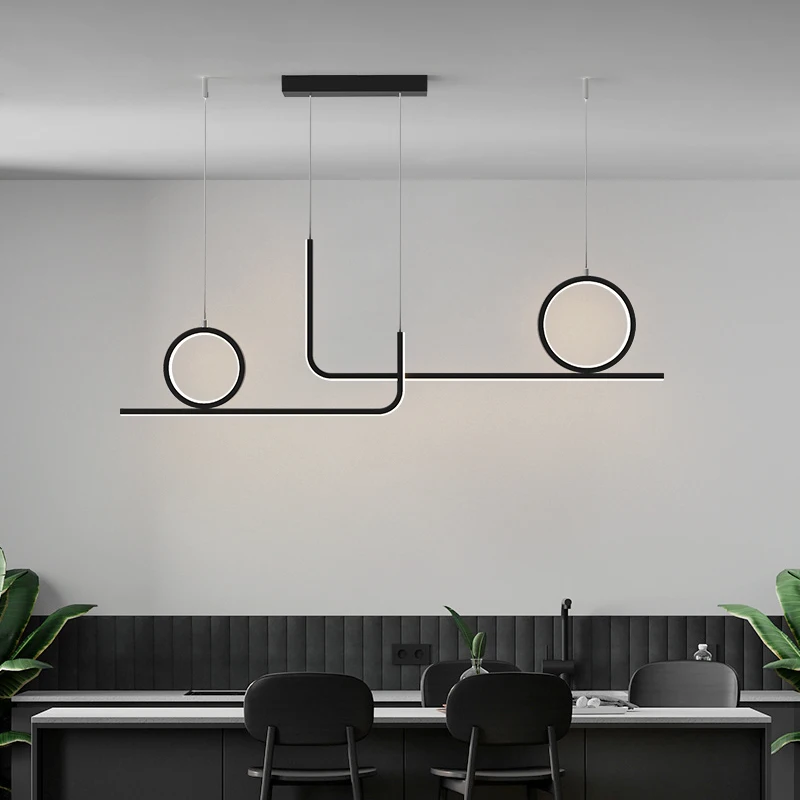 

Modern LED Chandeliers For Table Living Room Kitchen Modern Long Hanging Light Fixture Loft Simple Home Decor Ceiling Lamp