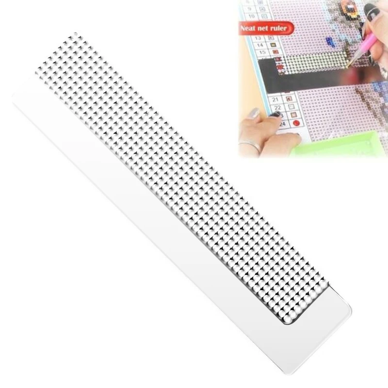 5D Diamond Drawing Ruler Stainless Steel Blank Grid Round Complete Drill Kit Tool Embroidery Accessoriesruler Needlework | Дом и сад
