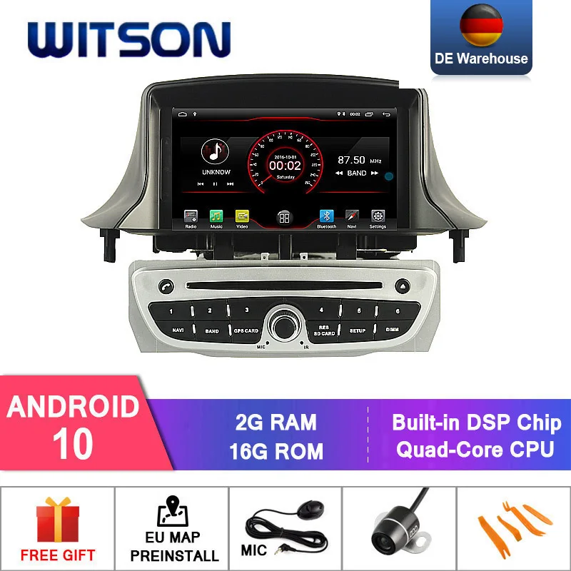WITSON Android 10 0 IPS HD экран для RENAULT Megane 3 / Fluence автомобильный DVD 4 Гб RAM + 64 FLASH 8 Octa Core DVR/WIFI DSP