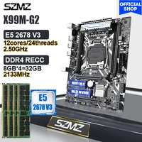szmz x99m g2 lga2011 v3 motherboard set with xeon e5 2678v3 processor 48gb ddr4 2133mhz ecc reg ram