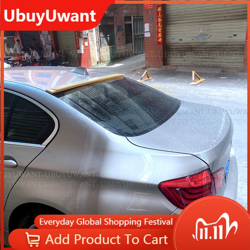 

Фотообои для BMW 5 серии 520i 528i 525i F10 F18 M5 2010-2017, пластиковые задние крыши из АБС-пластика, спойлер, украшение автомобиля