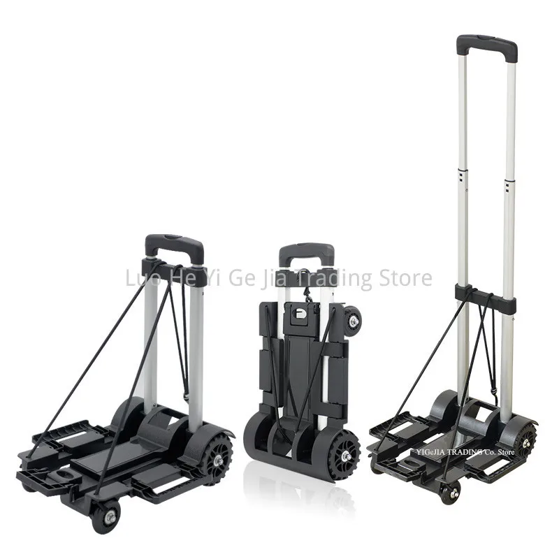 Aluminium Alloy Rod Shopping Trolley, Foldable Smart Cart, Factory Price Portable Shopping Cart Fold Cargo Trolley