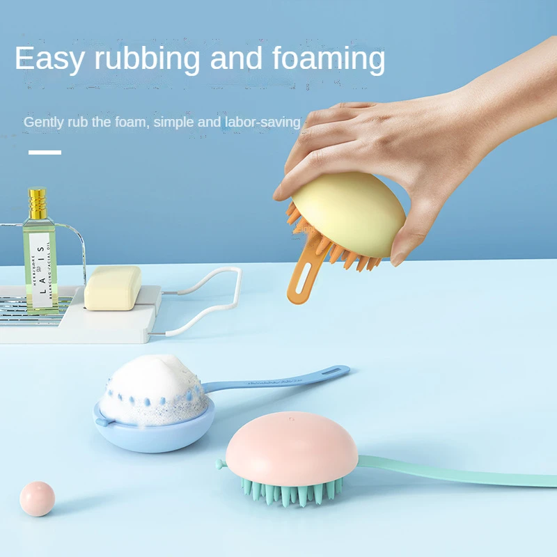 

Bathing Body Shampoo Hair Brush Comb Silicone Head Scalp Massage Brush Silicone Shampoo Brush Hair Shower Washing Comb