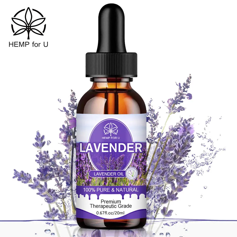 

HFU 20ml Lavender Essential Oil Pure Natural Essential Oils for Help Sleeping Relieve Stress Massage Oil Aroma Oil Humidifier