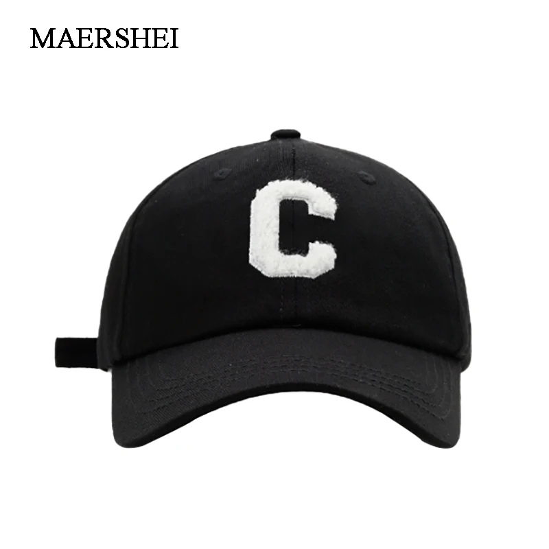 

Maershei Snapback Letter C Cap Women's Simple Casual Soft Top Sun-Proof Baseball Cap Couple Street Hip Hop Cap