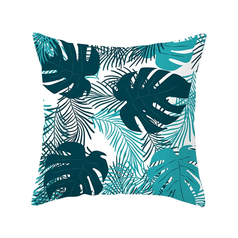 

2021 Spring and summer newIns Plant Flowers Pillowcase Home Sofa Cushion Pillowcase Cushion Cover Waist Pillowcase