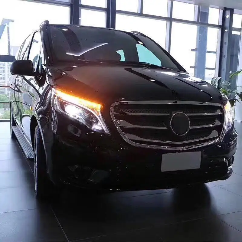 Указатель поворота, дневные ходовые автомобильные фары, светодиодные фары Drl для автомобиля, задние фары 17 18 для Mercedes Benz Vito