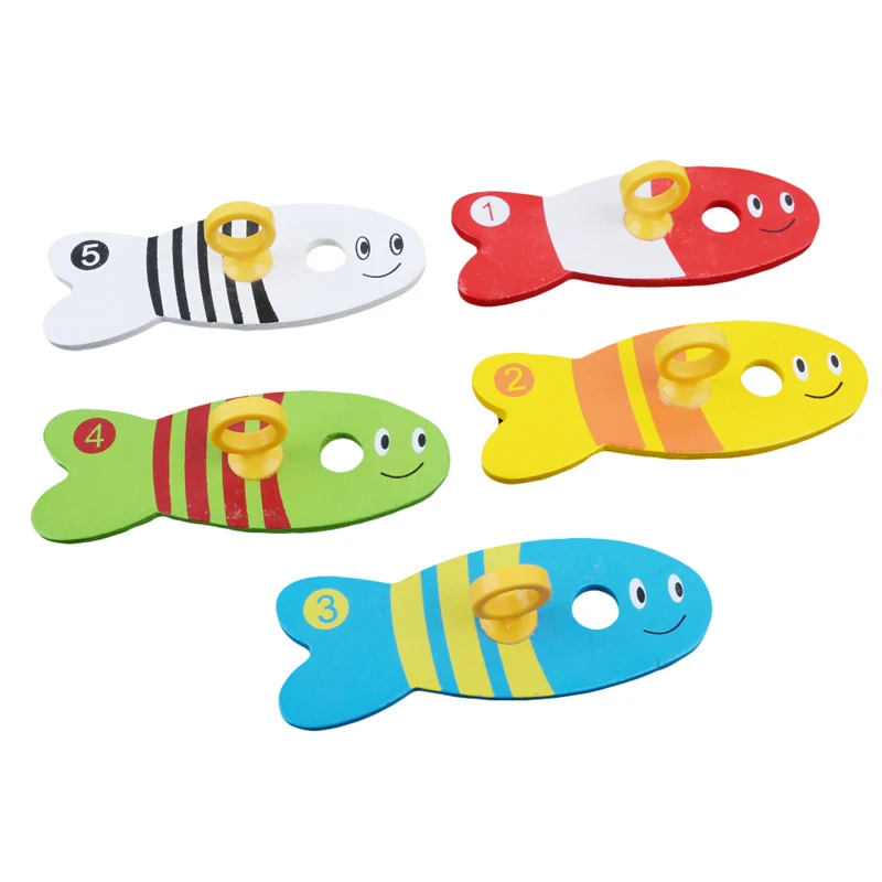 

1pc Fishing Toys For Children Digital Fishing Column Wooden Toys Educational Toys Montessori Kids Toys Birthday Gift