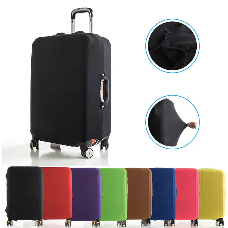 

Men Elestic Travel Luggage Cover Suitcase Covers Travel Accessories Women Dust Cover 18-24'' Protective Case Solid Colour