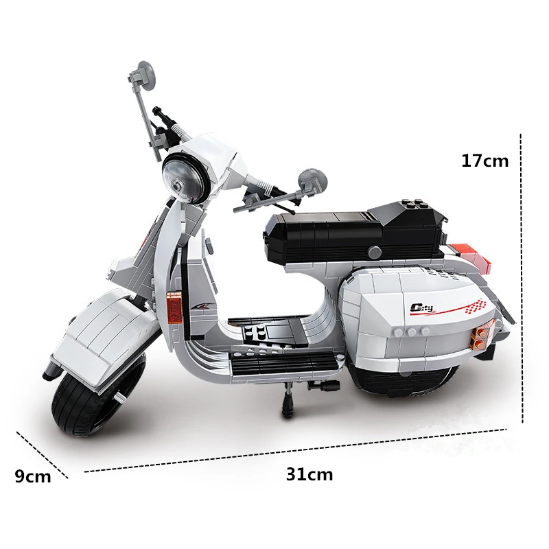 High-tech Series Vespas P200 Motorcycle Assembly Model Building Blocks Kit Bricks Educational Motorbike Toys For Kids Gifts | Игрушки и