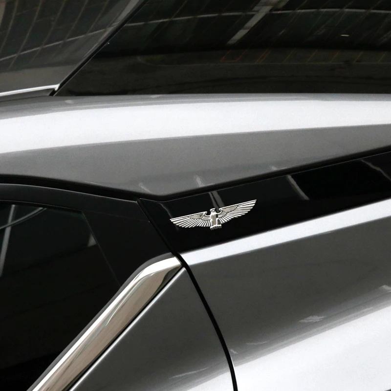 Автомобильная наклейка с орлом задним воротом брызговиком 3D хромированная