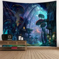 magical castle forest wall cloth tapestries psychedelic nature huge mushroom witchcraft dorm decor tapestry wall hanging blanket