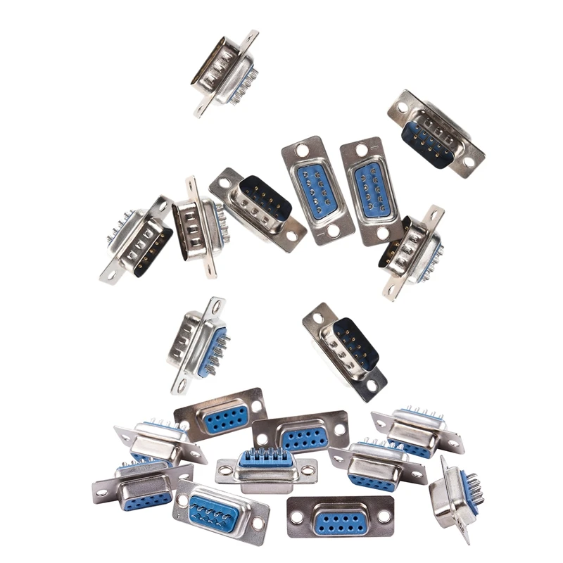 10Pcs Computer Db9 Male To Solder Type Female Adapter Connectors &amp Db 9 9-Pin Connector Welder | Электроника