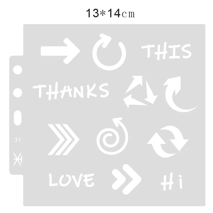 14 1*13 стрелы знак трафареты крышка шаблон спрей Пластиковая форма Щит DIY торт