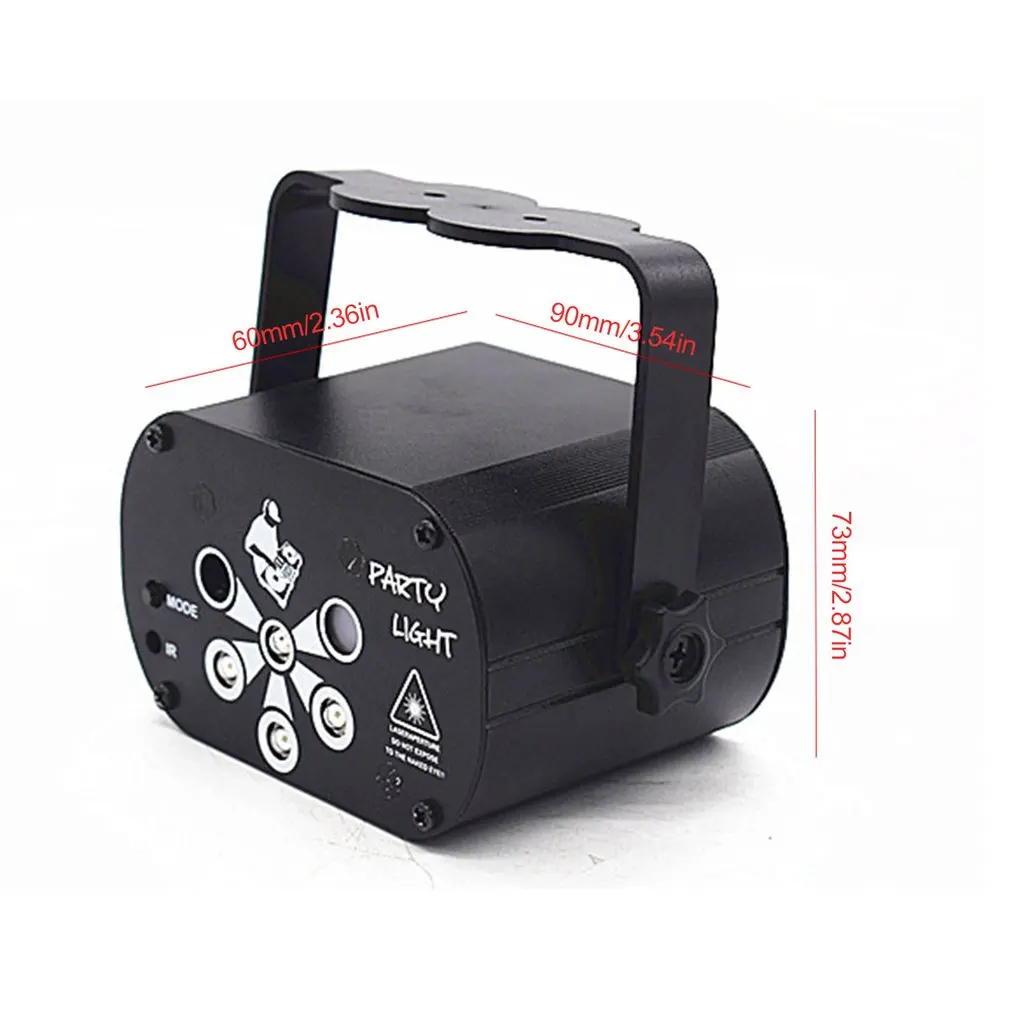 

6 Holes 60 Patterns USB Type Sky Projector KTV Bar Household Laser Flash Remote Control Colorful Atmosphere Lamp